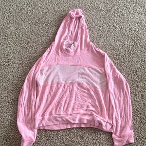 Hoodie with mesh chest